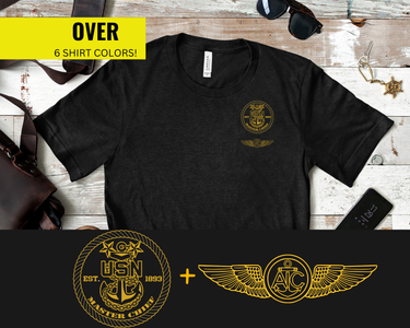 Navy Master Chief Aircrew Qualification T-Shirt - Gold Collection